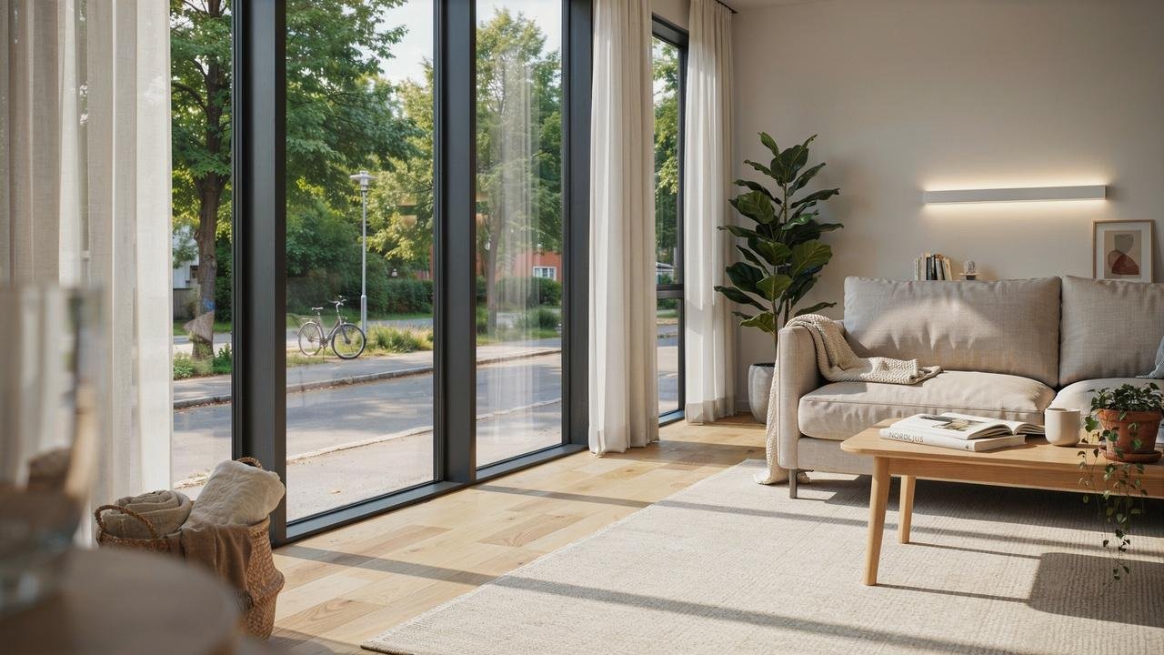 Benefits of glass glazing including light and comfort.