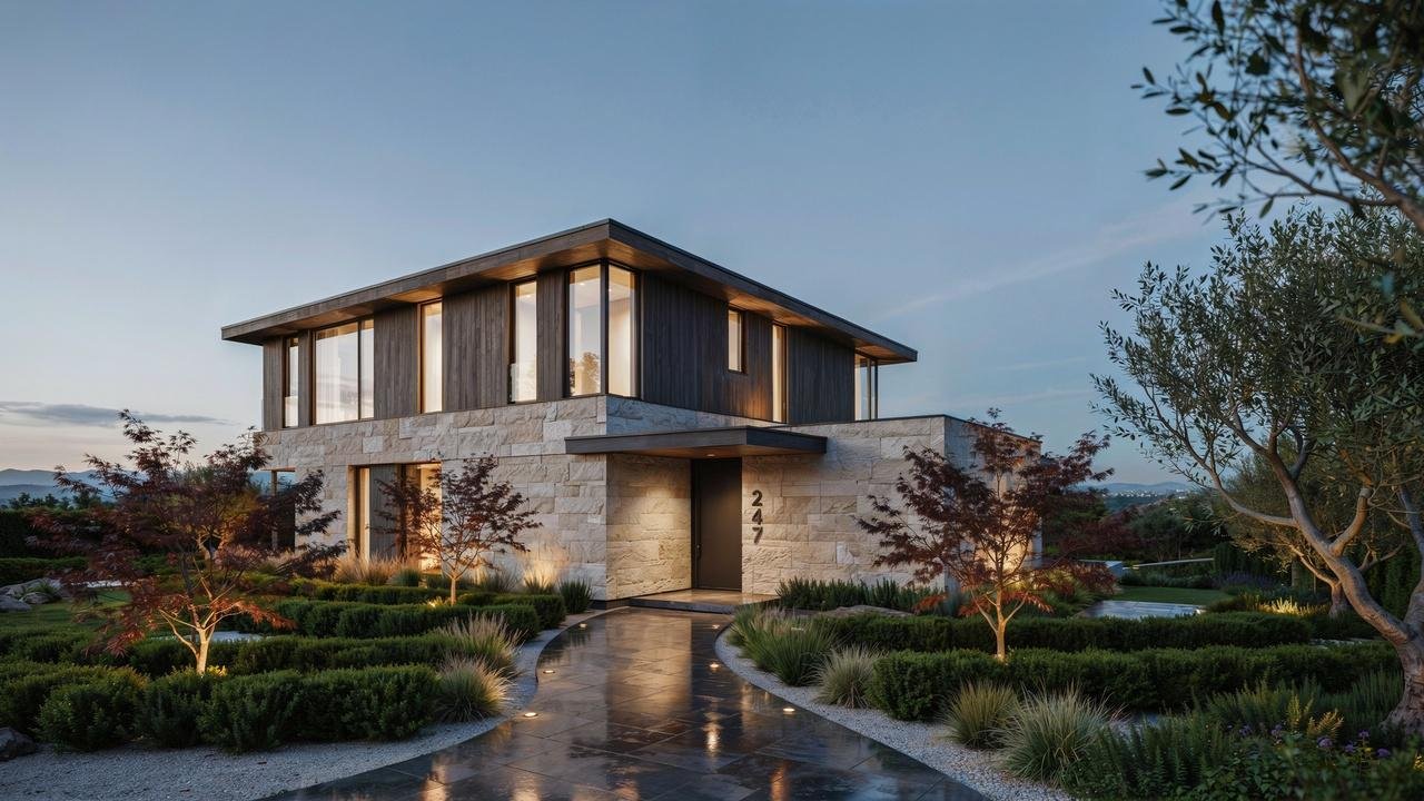 Stone cladding giving a luxury finish to a building.