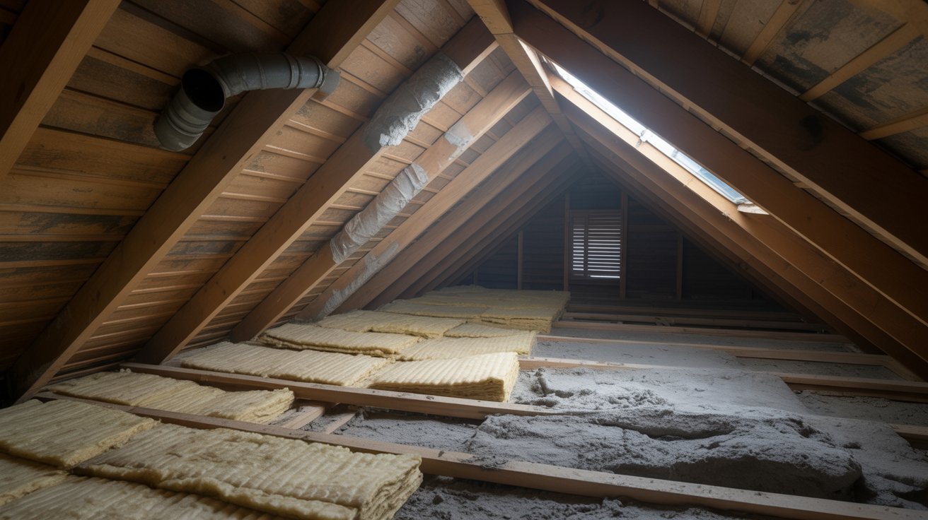 Common causes of attic insulation failure including moisture and air leaks.