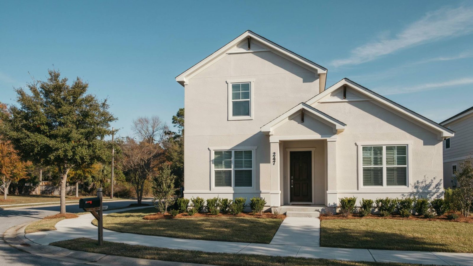 Residential home demonstrating the durability and appearance of stucco exterior walls.