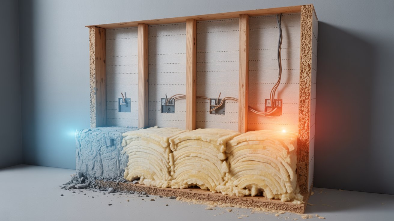 Examples of installation issues that reduce insulation performance.