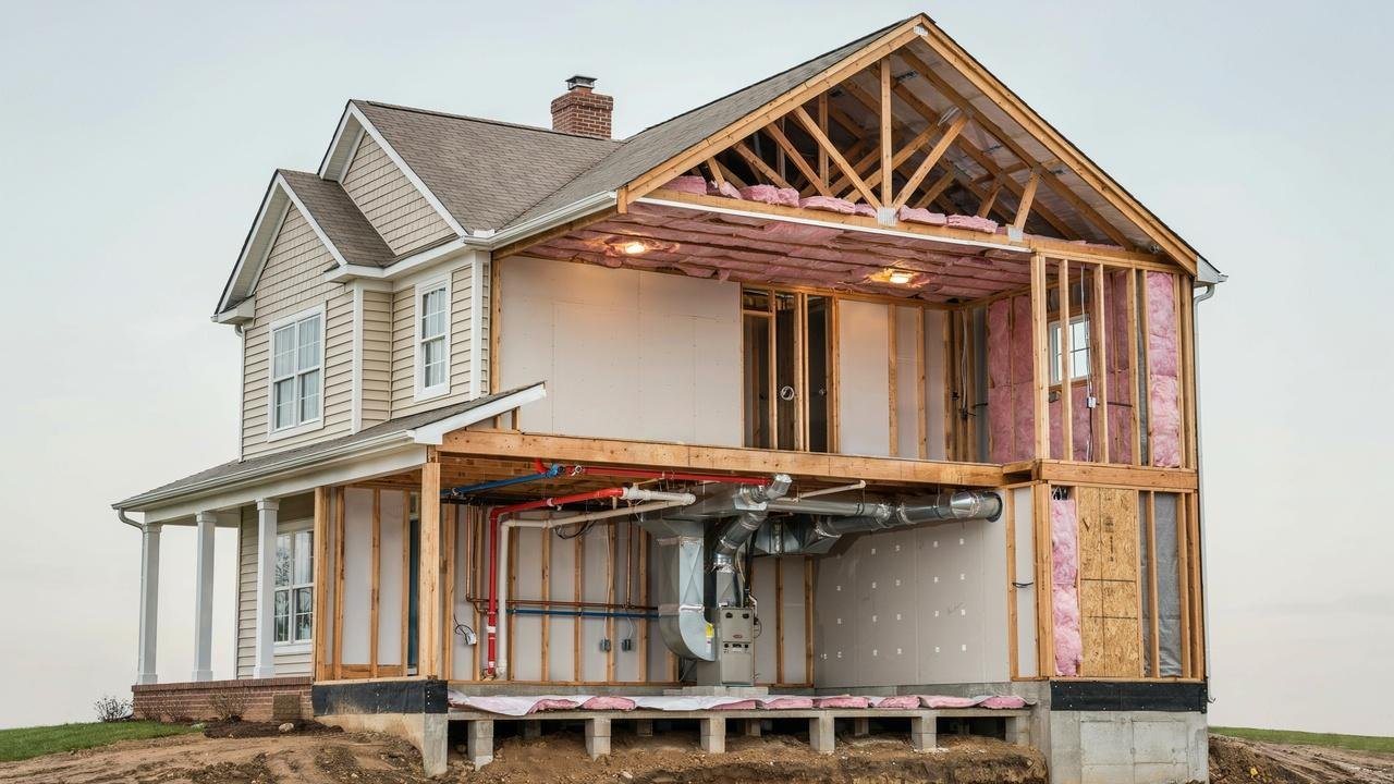 Common locations where insulation is installed inside a home.