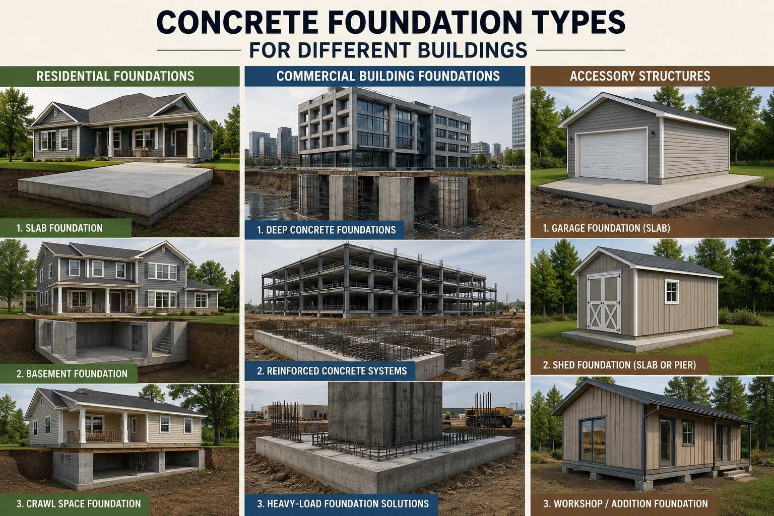 Concrete Foundation Types for Different Buildings