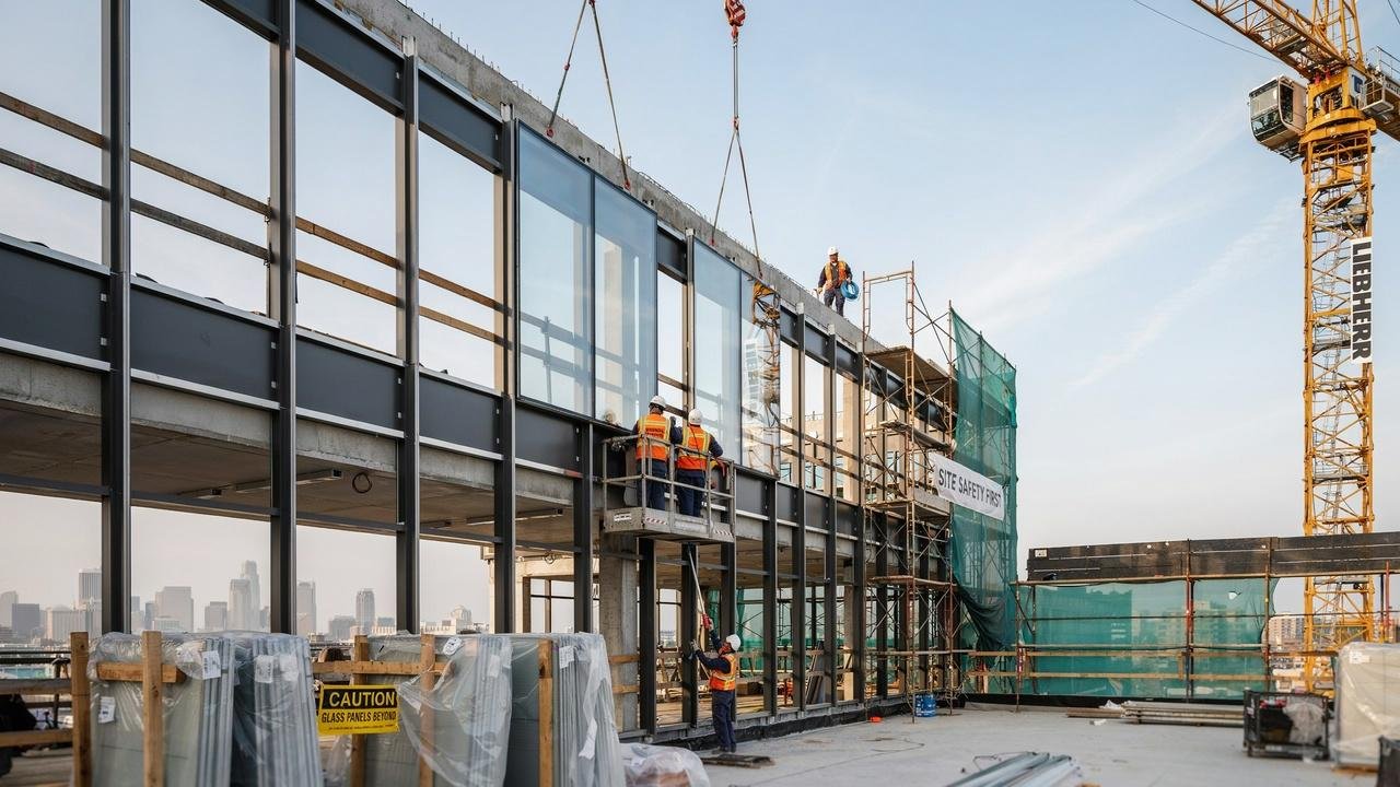 Different glazing methods used in construction projects.