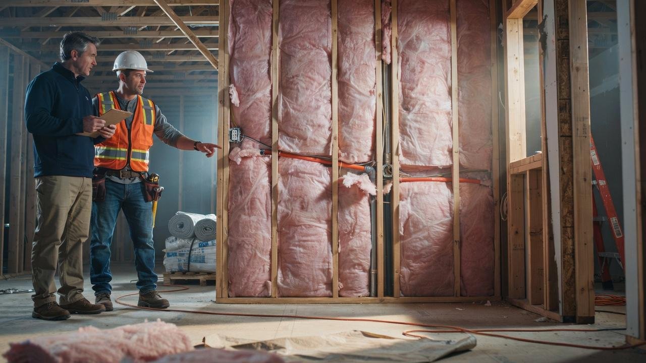 Common insulation mistakes including compressed batts, air gaps, and poor installation in a wall cavity.