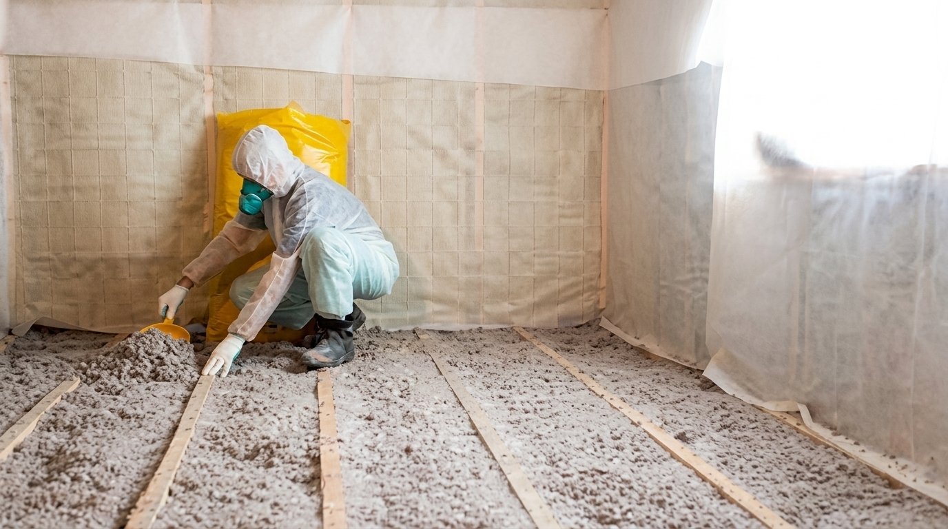 image showing cellulose installation.
