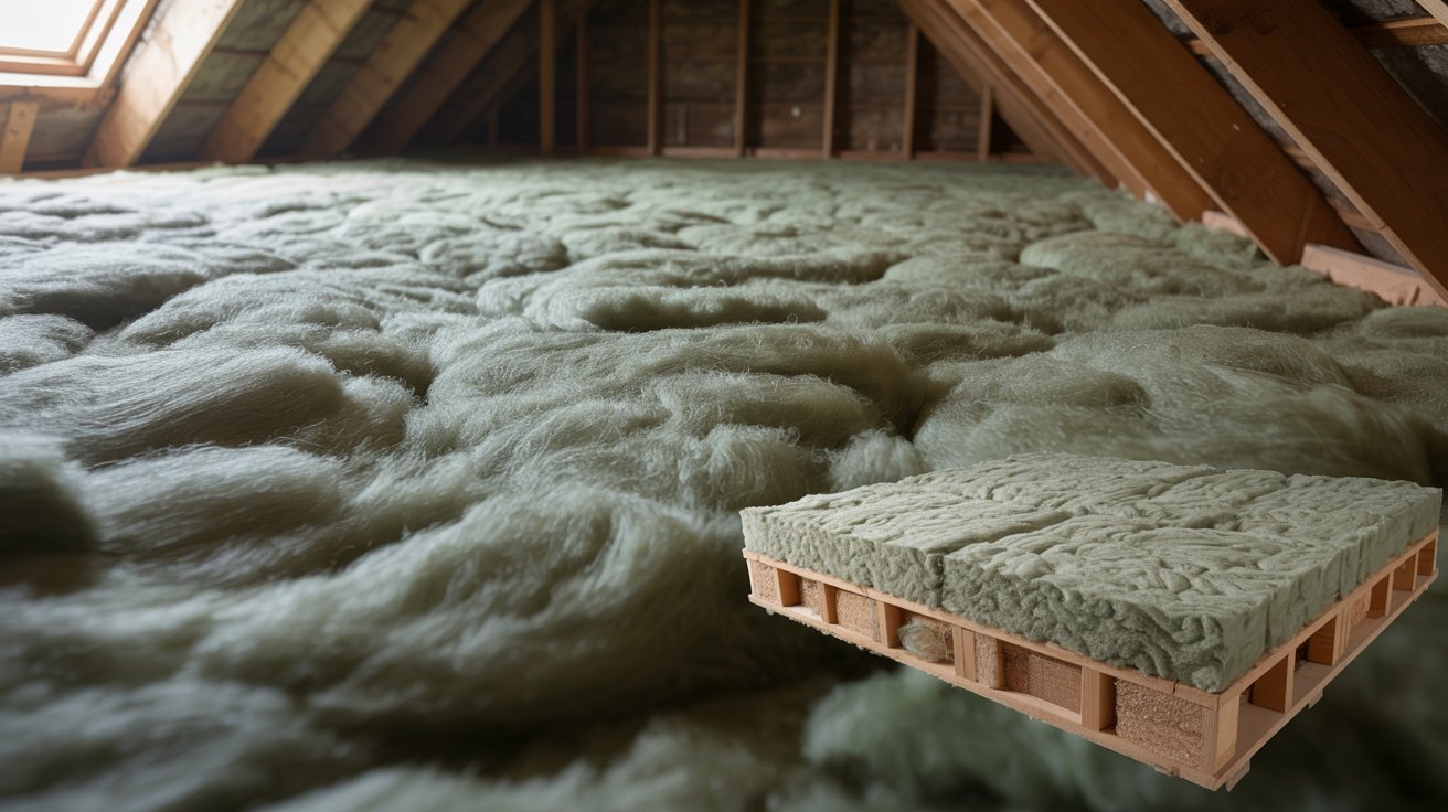 attic insulation showing average cellulose insulation costs.