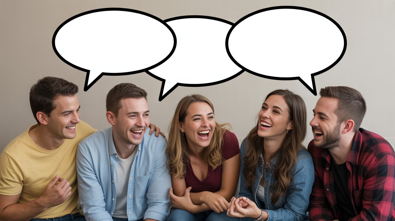 People sharing and enjoying simple riddles together.