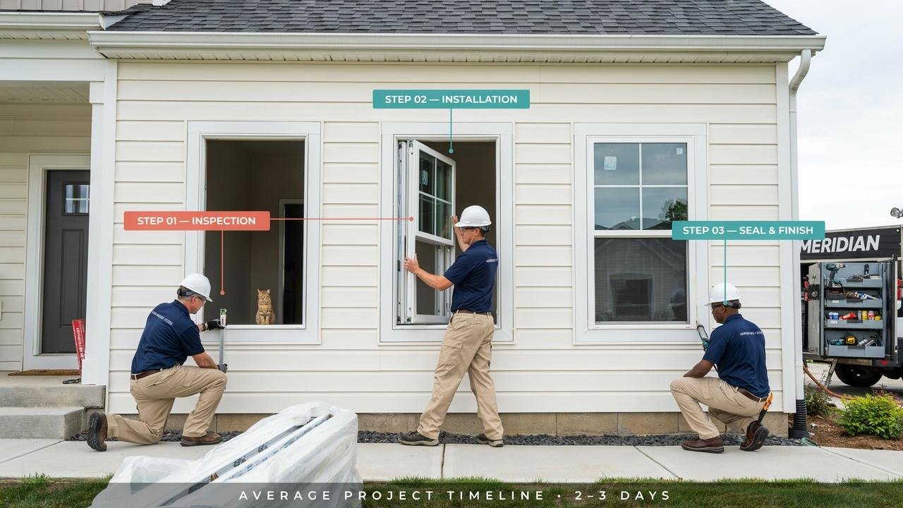 Retrofit double glazing installation process from start to finish.