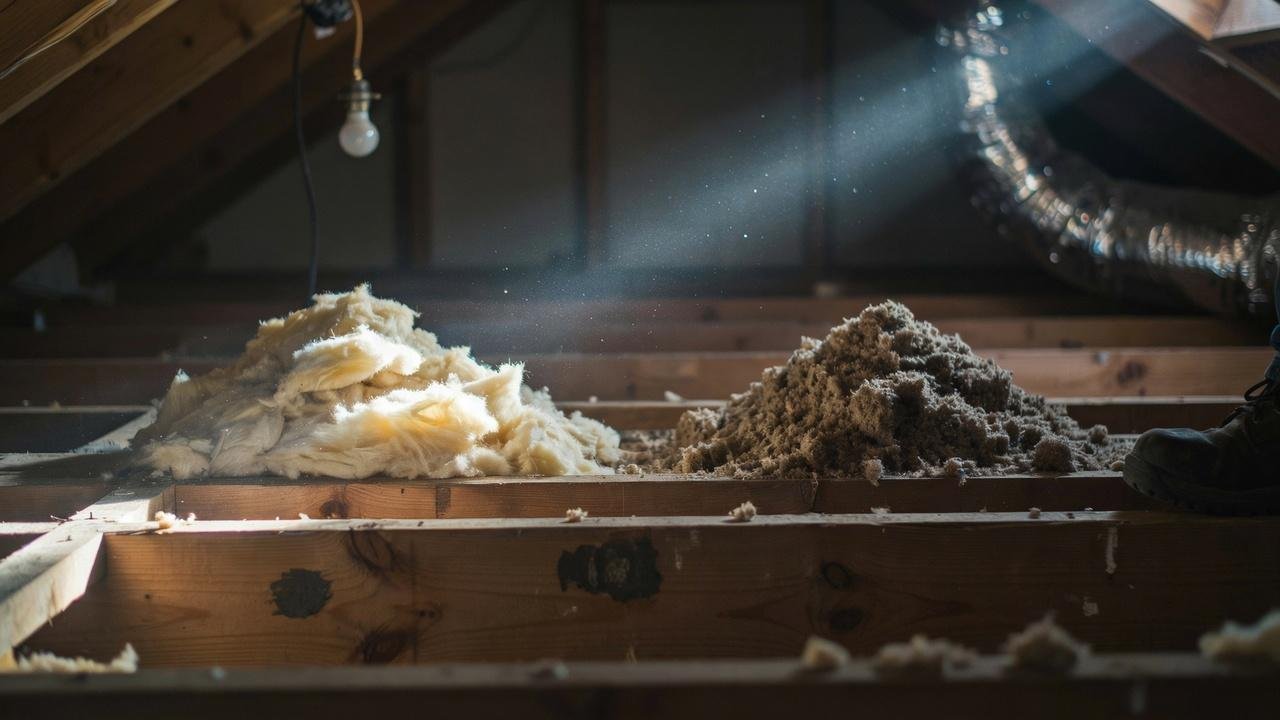 Similar-looking insulation materials that cannot be identified by appearance alone.